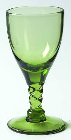 Pirouette Green Cordial Glass