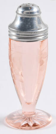 Grape Rose (Cut 6) Footed Shaker & Metal Lid