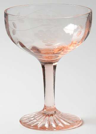 Grape Rose (Cut 6) Champagne/Tall Sherbet