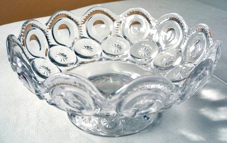 Moon and Star Clear Round Compote (Height X Width)