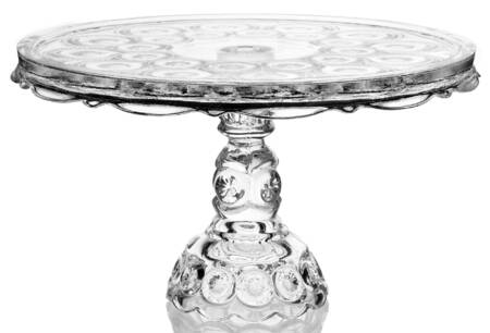 Moon and Star Clear Round Cake Stand