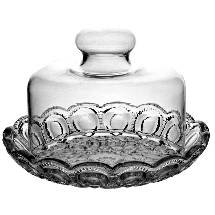 Moon and Star Clear Cheese Dish & Lid