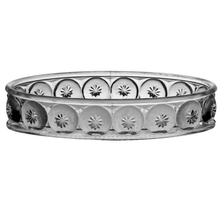 Moon and Star Clear Oval Jewelry Box No Lid