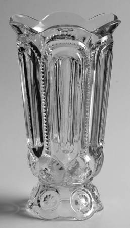 Moon and Star Clear 8" Flower Vase
