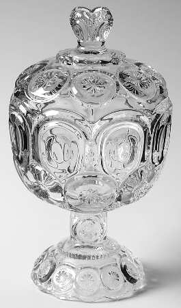 Moon and Star Clear Small Compote & Lid