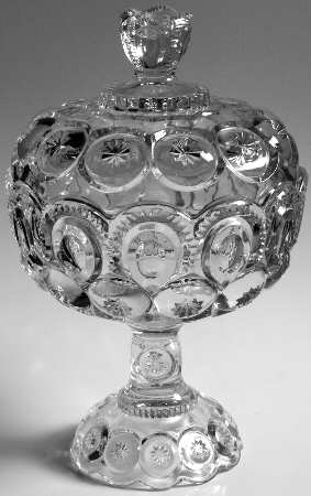 Moon and Star Clear Compote & Lid