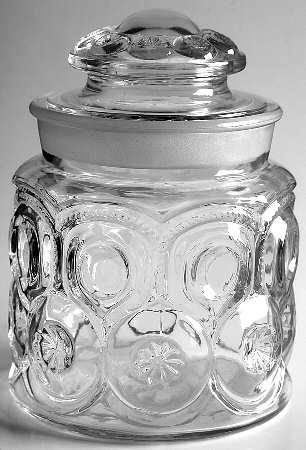 Moon and Star Clear Medium Canister & Lid
