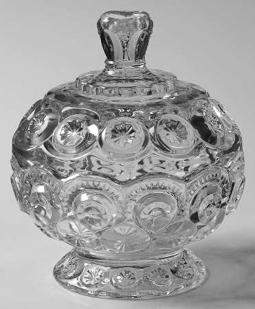 Moon and Star Clear Candy Dish & Lid