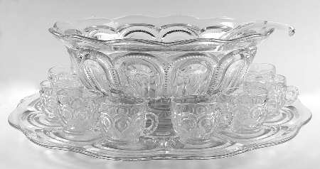 Moon and Star Clear (15 Pc) Punch Set (Flared Bwl,Undplt,Lad,12cups)