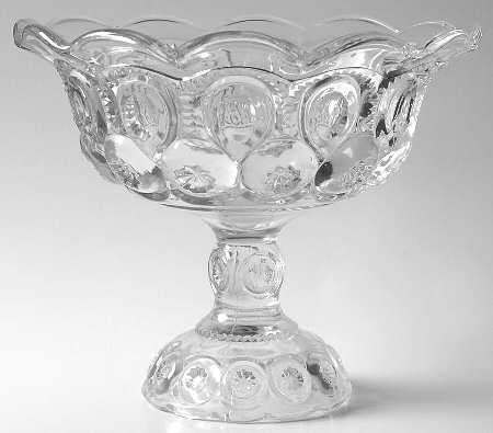 Moon and Star Clear Round Compote (Height X Width)