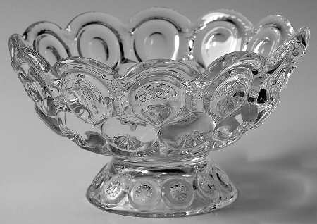 Moon and Star Clear Round Compote (Height X Width)