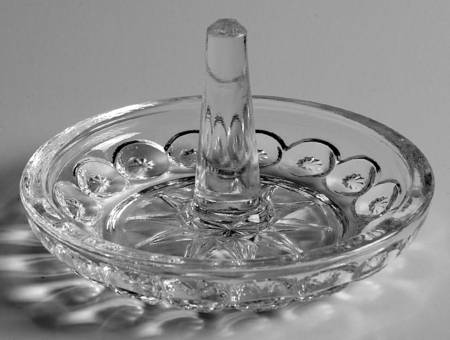 Moon and Star Clear Ring Holder