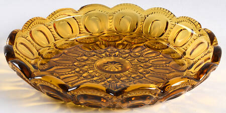 Moon and Star Amber Cheese Dish No Lid