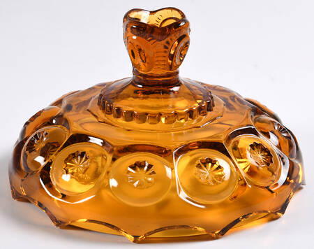 Moon and Star Amber Lid for 9" Compote