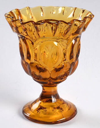 Moon and Star Amber Small Compote No Lid