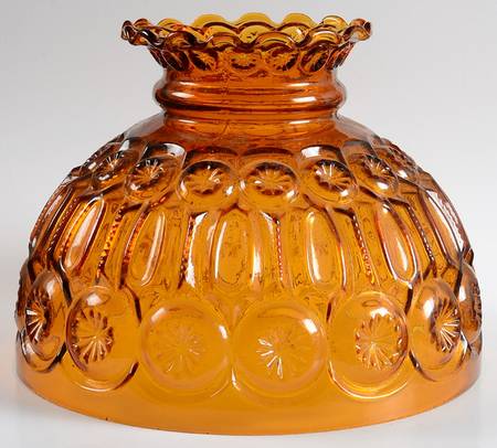 Moon and Star Amber Electric Lamp, Globe Only