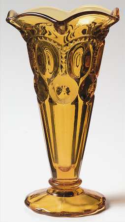 Moon and Star Amber 6" Bud Vase