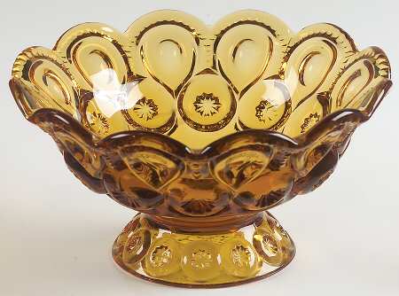 Moon and Star Amber 4" Height Open Compote