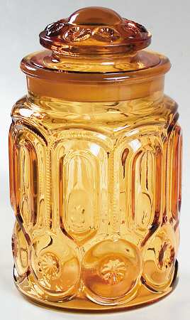Moon and Star Amber Large Canister & Lid