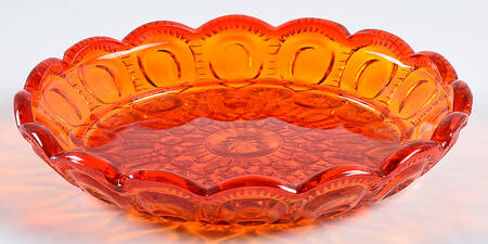 Moon and Star Amberina Cheese Dish No Lid
