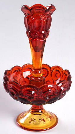 Moon and Star Amberina (2 Piece) Epergne Set