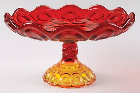 Moon and Star Amberina 11" Width Open Compote