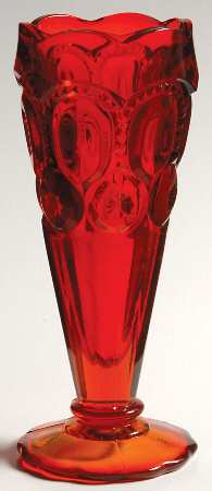 Moon and Star Amberina 6" Bud Vase