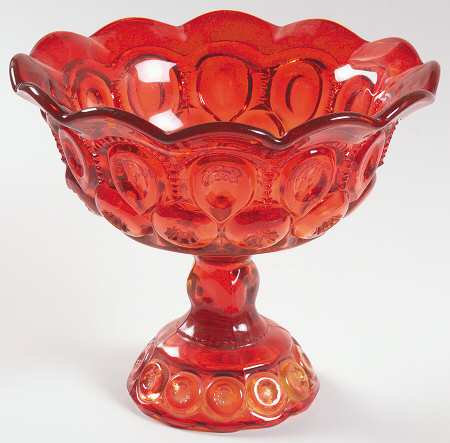 Moon and Star Amberina Flared Compote