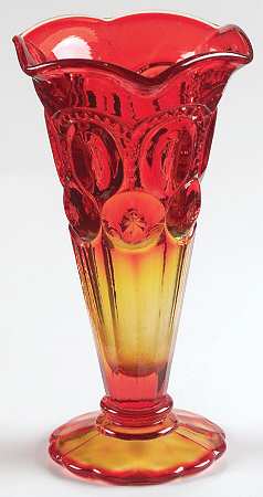 Moon and Star Amberina 6" Bud Vase