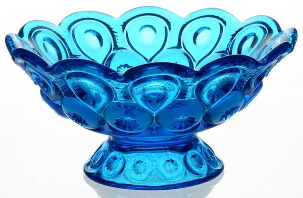 Moon and Star Blue 4" Height Open Compote