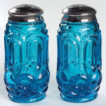 Moon and Star Blue Shaker Set with Metal Lids