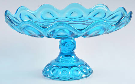 Moon and Star Blue 12" Width Open Compote