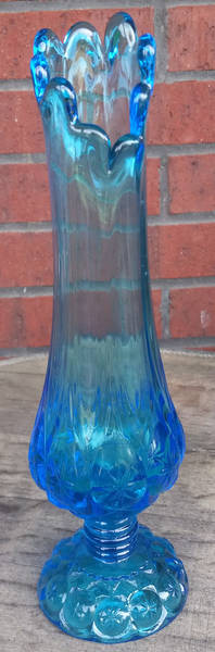 Moon and Star Blue 12" Swung Bud Vase