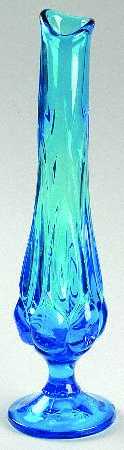 Moon and Star Blue 11"-14" Medium Footed Swung Bud Vase