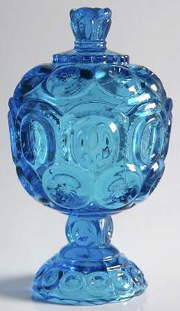 Moon and Star Blue Small Compote & Lid