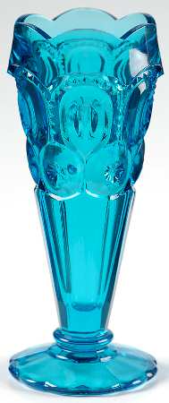 Moon and Star Blue 6" Bud Vase