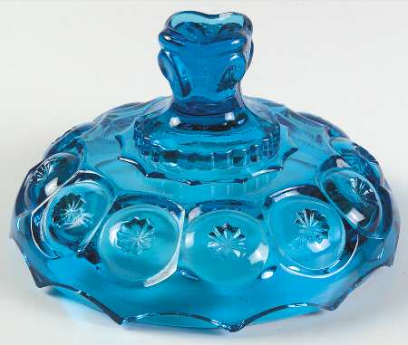 Moon and Star Blue Lid for 7" Compote
