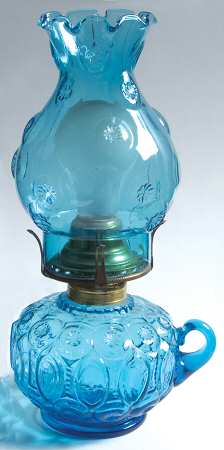 Moon and Star Blue Electric Lamp & Shade