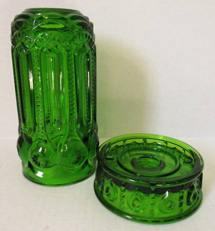 Moon and Star Green (2 Piece) Courting Candle Lamp