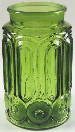 Moon and Star Green Extra Large Canister No Lid