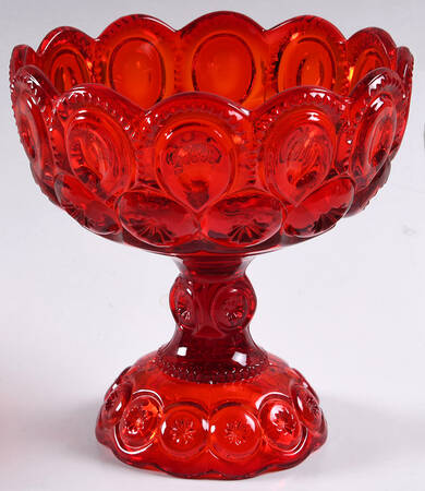 Moon and Star Red Compote No Lid