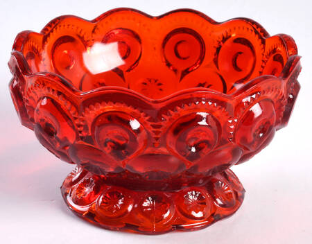 Moon and Star Red Candy Dish No Lid