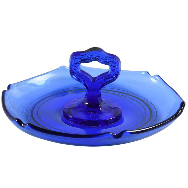 Mt. Pleasant Cobalt Blue Handled Mint Dish