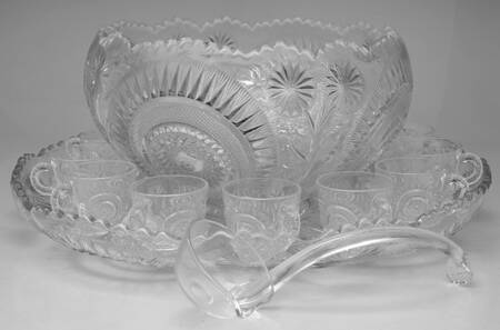 Pinwheel & Stars (15 Pc) Punch Set (Bowl,Undplate,Ladle,12 PCUM3)