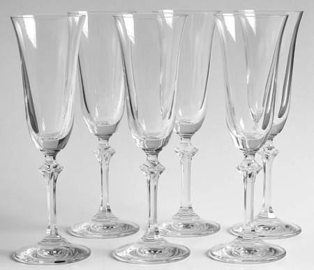 Tosca (No Trim) Fluted Champagne - Set of 6