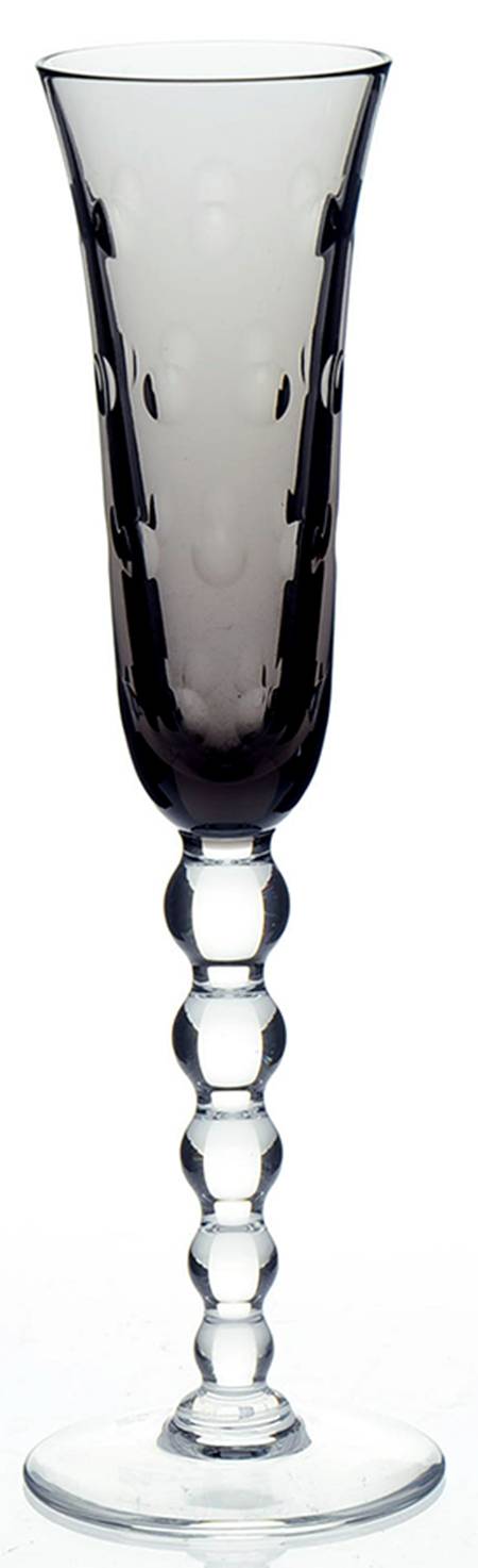 Bubbles Gray Fluted Champagne