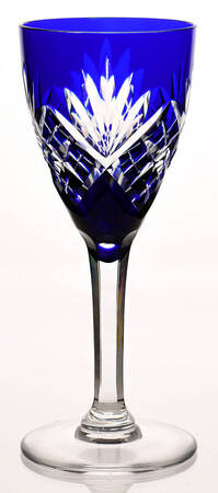 Chantilly Clear Cobalt Blue Claret Wine