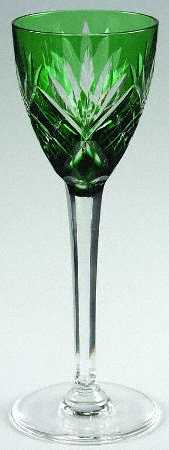 Chantilly Clear Emerald Green Hock Wine