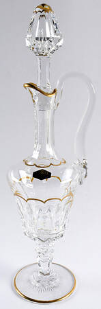 Excellence (Gold Trim) Handled Wine Decanter & Stopper
