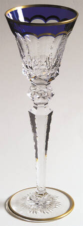 Excellence (Gold Trim) Dark Blue Hock Wine